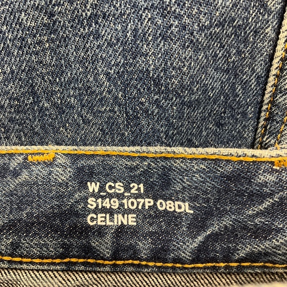 CELINE BLUE 2021 HIGH WAISTED DENIM MIDI SKIRT - Picture 4 of 6